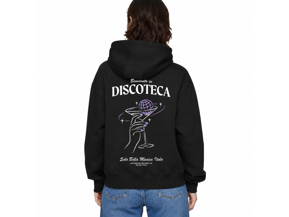 Rockinstone Benvenuto In Discoteca Hoodie Unique Designer Style