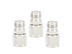 3 Adaptadores Conector N Macho Reto Para Uhf So-239 Fêmea Cabo Coaxial
