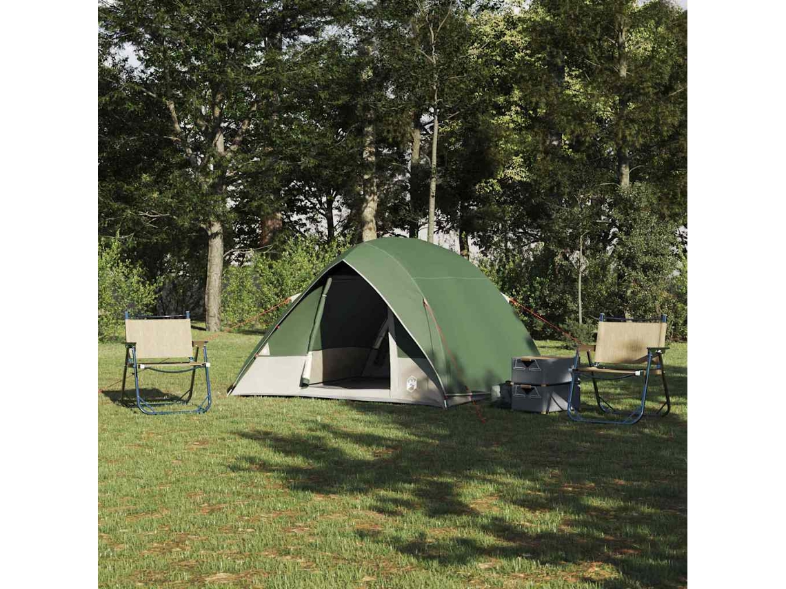 Vidaxl Barraca De Camping 2 Pessoa À Prova D'água Verde Tafetá