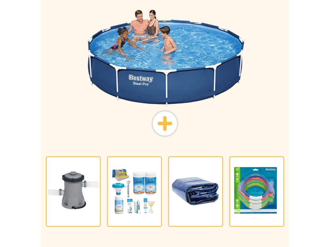 Bestway Piscina Bestway Steel Pro Redonda - 366x76 Cm - 5-peças S282