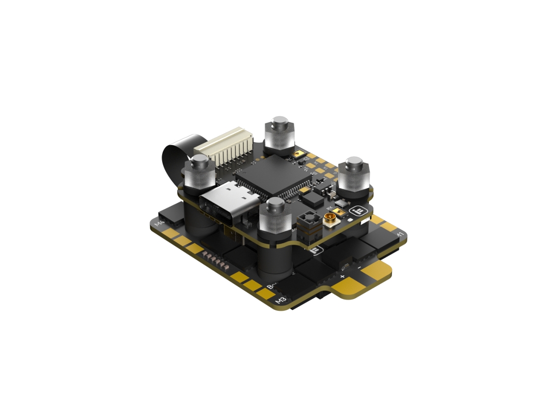 Controlador de Voo Iflight Borg 5s 20*20mm com Bec 5v/12v, Pilha Esc 60a 60rs 4 8s e Receptor Elrs 2.4ghz Integrado para Drones de Corrida Fpv. MDUG