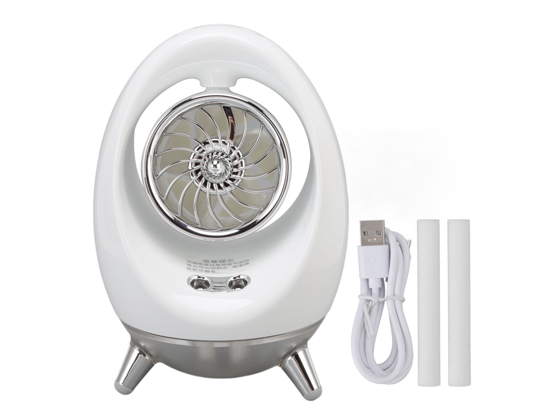 Ventilador Usb Laxiscreed Com Resfriador De Ar Para Desktop E Efeito De Luz Noturna