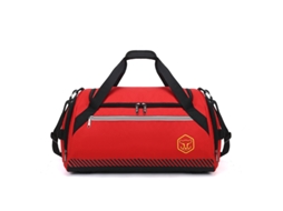 (vermelho) Mala De Viagem De Grande Capacidade, Bolsa Esportiva, Com Divisórias Para Itens Secos E Molhados.