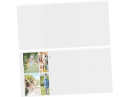 Imikeya Pochettes Transparentes A5 4 Compartimentos 40 Folhas Em Pp Por Página Alta Durabilidade E