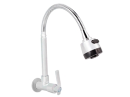 Torneira De Cozinha Água Fria, Parede Com Rotação 360 ​​graus, Bico Flexível Dupla Posição, Misturador Anti Respingos Para Pia Db Aquaforge