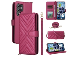 Capa De Couro Com Alça De Ombro E Suporte Para Celular Oukitel C1 C1 Pro, Rosa