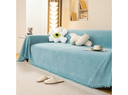 Protetor de Almofada de Sofá de Capa de Assento de Sofá Antiderrapante Azul Claro-180X230Cm LUUCOZK