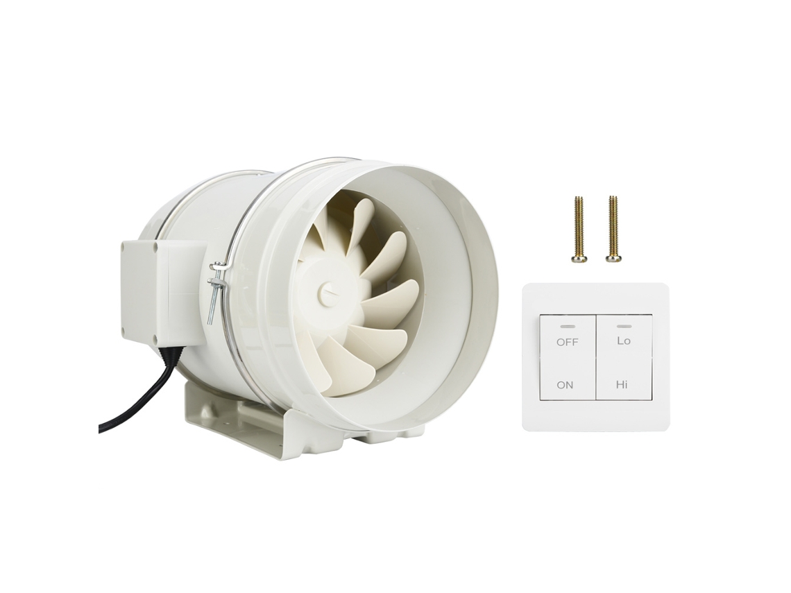 Ventilador Duto 8 Polegadas Hf 200p com Controle de Velocidade 110v