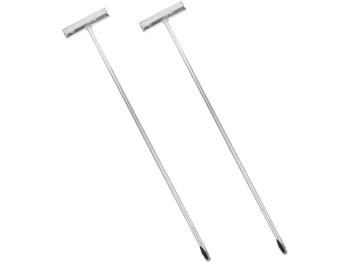 Gancho Levantar Tampa De Bueiro 2 Peças, Ferro Reforçado, Design Ergonômico, Resistente À Ferrugem, Fácil De