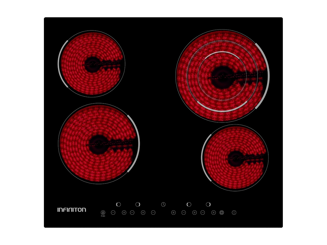 Placa de Vitrocerâmica INFINITON VIT4T23 (Elétrica - 59 cm - Preto)