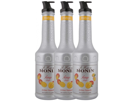 Licor MONIN Schnapp Monin Puré Mango Sem Álcool (1 L - 3 unidades)