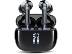 Auriculares Sem Fio Led Bestvite Tecido Bluetooth Com Cancelamento De Ruído Preto