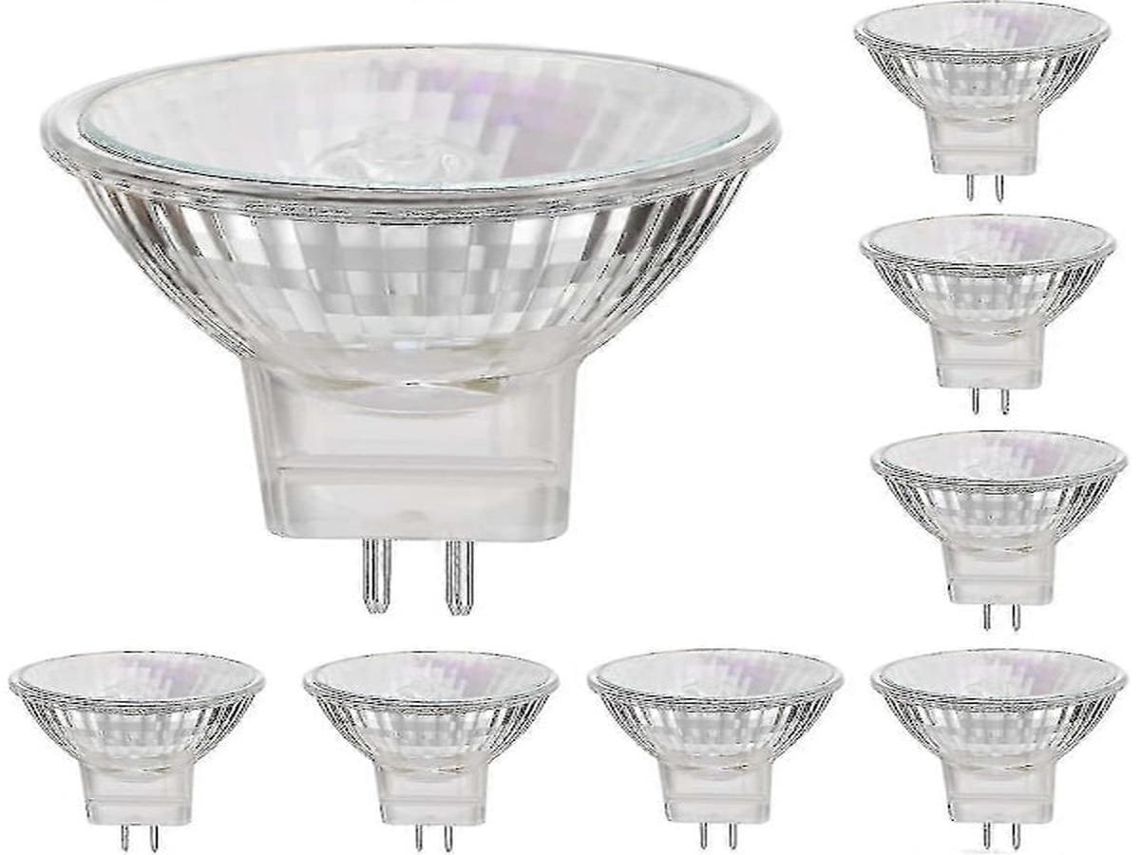Lurelia Pack De 8 Lâmpadas Halógenas Mr16 Gu5.3 35w 12v, Regulável, Sem Cintilação, Para Spots