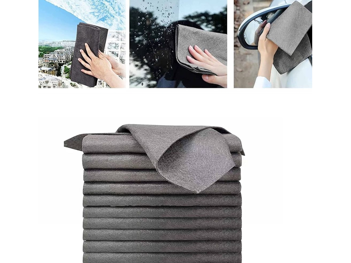 Panos De Limpeza Em Microfibra, 10 Unidades, 20 X 25cm, Reutilizável, Espesso, Sem Marcas, Para Vidros E Espelhos, Para Carro