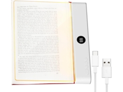 Luminária De Leitura Led Genérica, Recarregável, 18, 5x 15, 3x 2, 2cm, Luz De Leitura Noturna, Longa Duração, Para