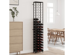 Vidaxl Garrafeira Para 57 Garrafas 34x18x200 Cm Ferro Forjado Preto