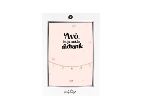 Pulseira Dourada Aco LOVELY STORY Raios Avo Hoje Estas Radiante Bp231303-2Pt