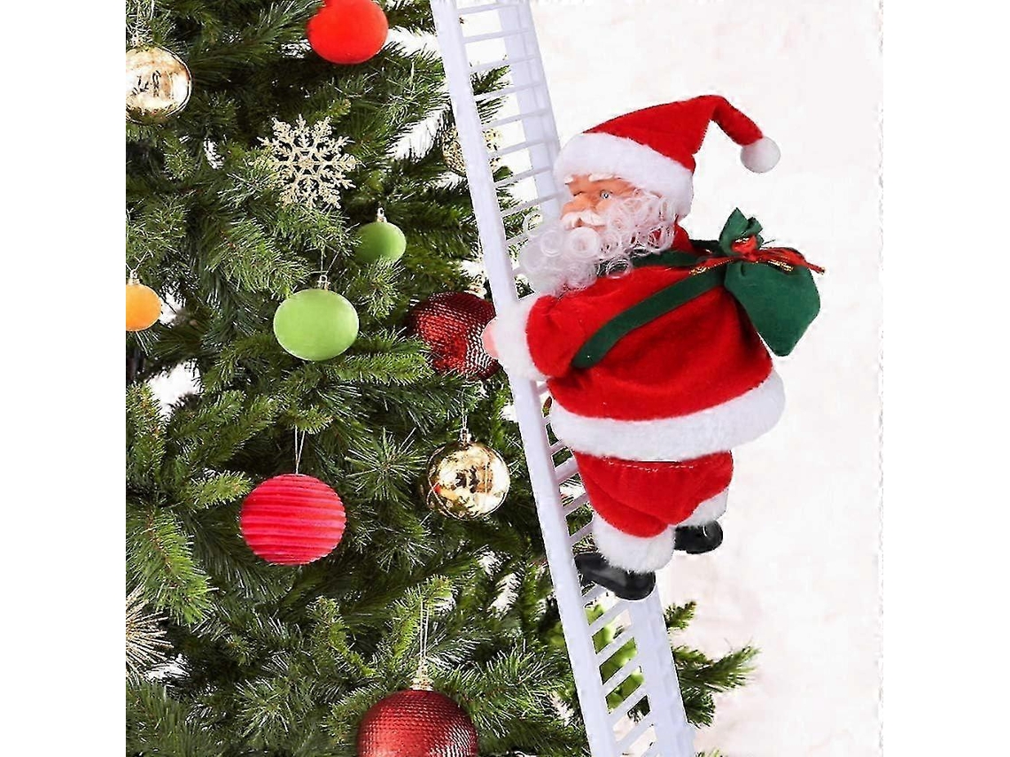 Boneco Papai Noel Elétrico Com Escada, Brinquedo De Natal, Enfeite De Natal Cantante Para Árvore De Natal, Uso Interno E Externo-aquaforge