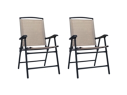 Folding Chair, Folding Chairs Vidaxl Cinzento-acastanhado Tecido (n/a)