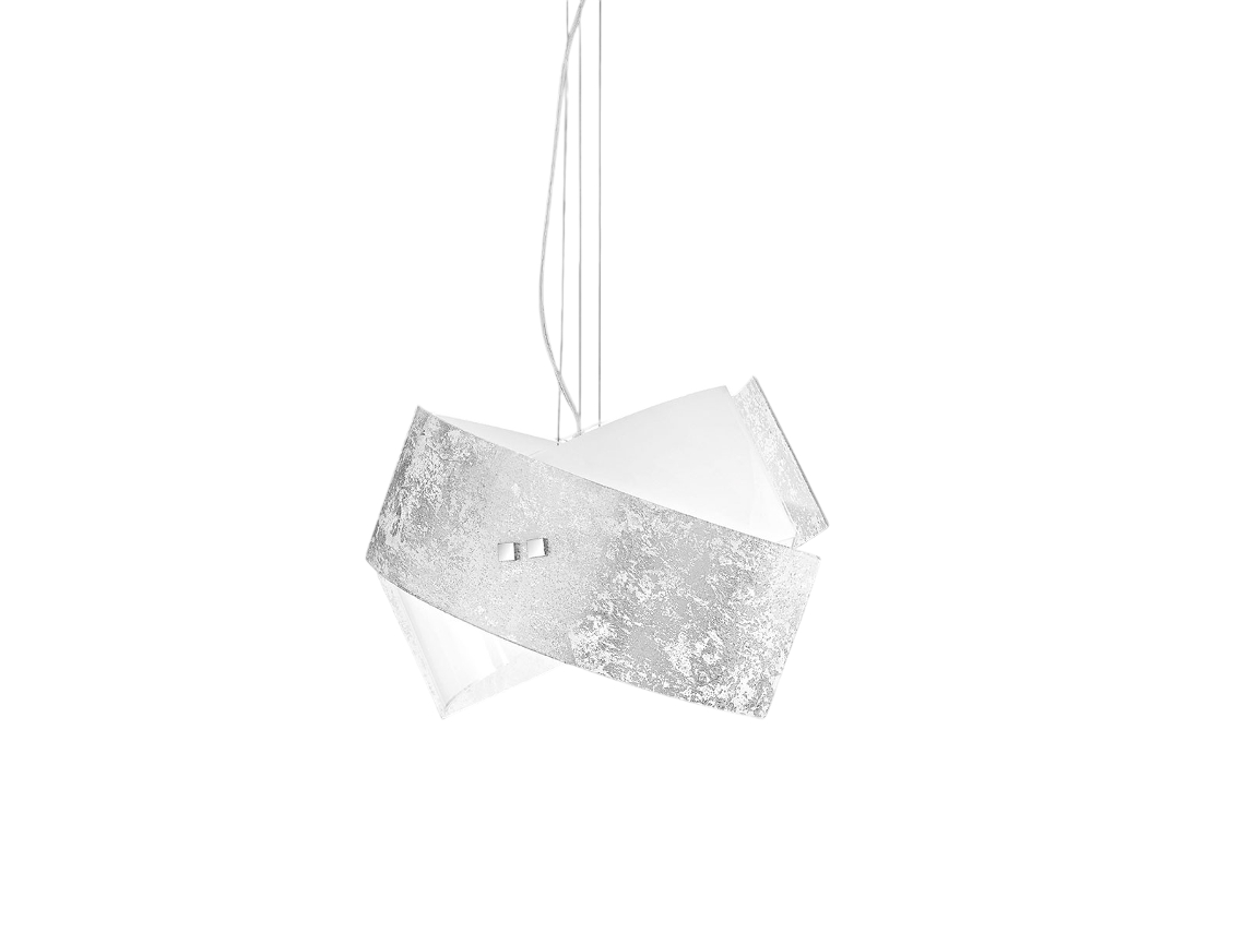 Camilla Candeeiro Suspenso Prateado 2xe27 Max 2x70w Ip20 Candeeiro De Teto Com Design Moderno Em Alumínio Soquete E27 Gea Luce