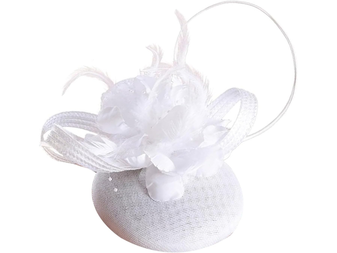 Fascinator Feminino De Linho Com Penas - Design Resistente E Versátil