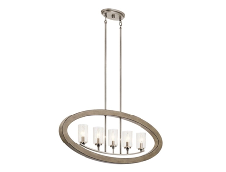Candelabro KICHLER Kl-Grand-Bank5 Grand Bank Steel Glass E14 5 Bulbos