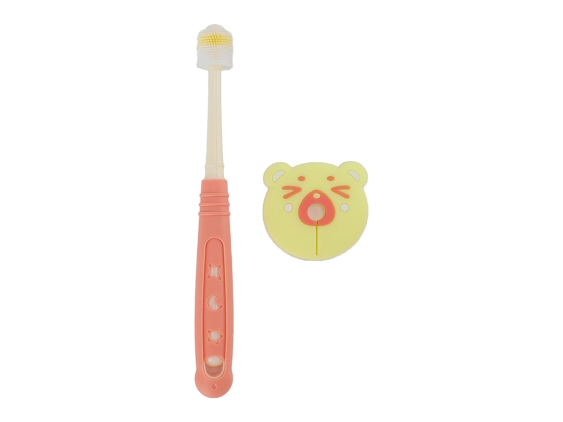 Primerox escova de Dentes Infantil 360 Graus Cerdas Macias Massagem Brinquedo de Dentição