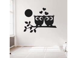Adesivos Muraux En Vinyle Decoração Murale Automeia Bricolagem Mignon Casal Hibou Casal Decoração Murale Animale 57x42 Cm
