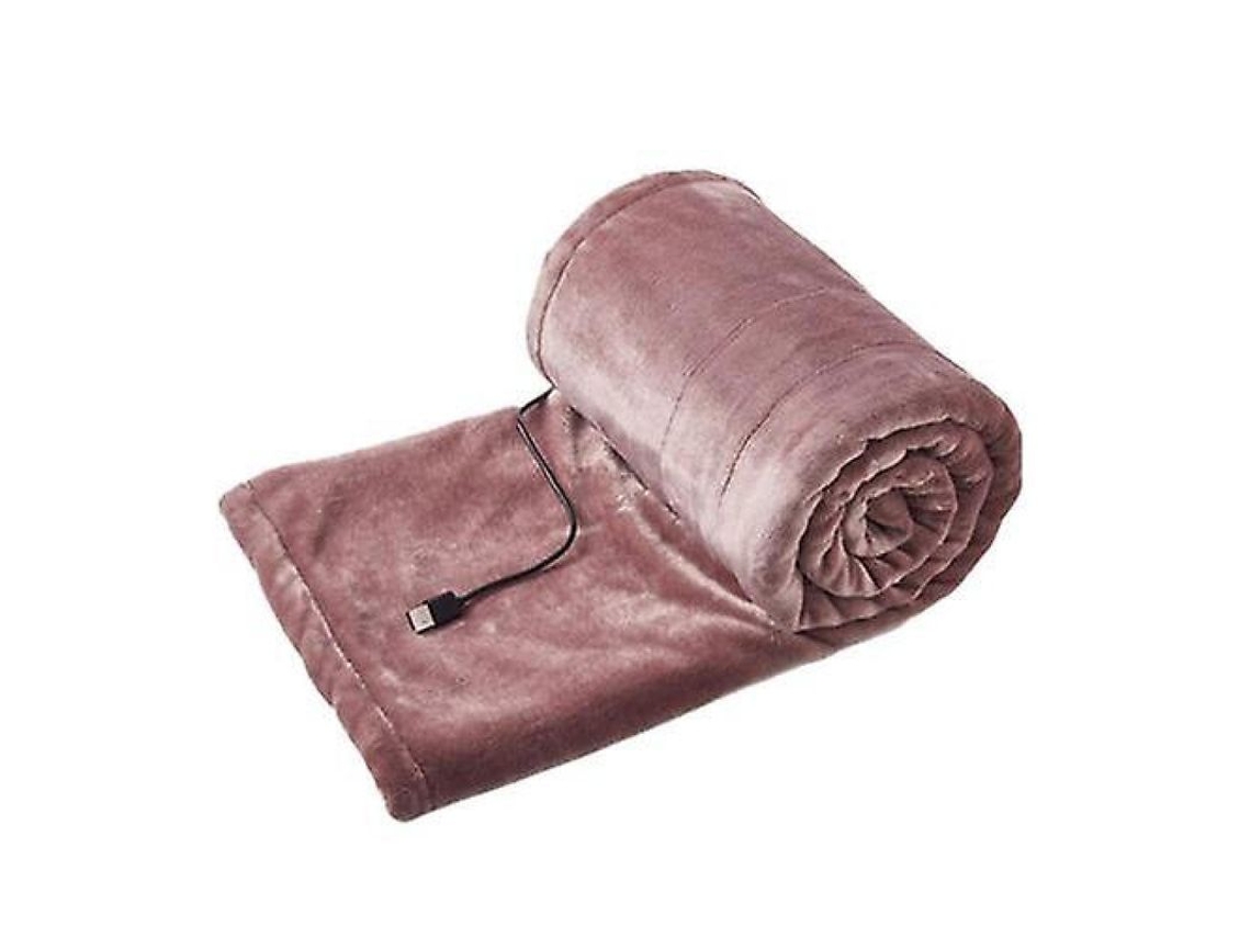 2026 manta Elétrica Usb com Aquecimento Portátil Lã Suave Ajuste de Temperatura 3 Níveis Ideal para Inverno 140*80cm Rosa