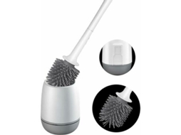 Escova Sanitária Cruel, Silicone, com Reservatório, Cabo Longo AQUAFORGE