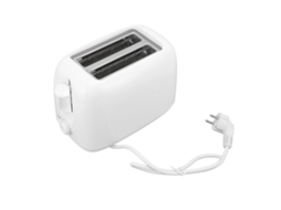 Torradeira 2 fatias aço inoxidável 6 níveis de temperatura compacta branca para casa café 220 240v