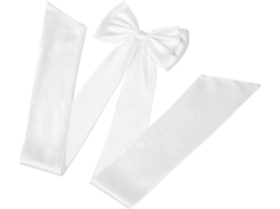 Cinto De Cetim Removível Com Laço Grande Para Vestido De Noiva - Acessório Elegante E Versátil