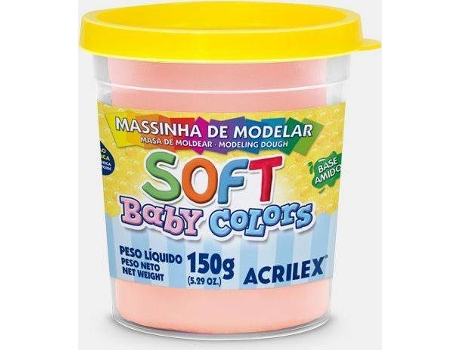 Plasticina ACRILEX Soft Salmão Bebé 150 g (Idade Mínima: 3 anos)