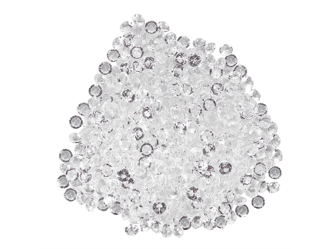 Contornos de Acrílico Transparentes 6mm 2000pcs para Decoração de Casamento e Festas Diy | S/MARCA