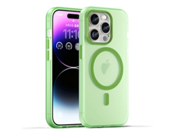 Capa Híbrida Translúcida Para Iphone 14 Pro - Tpu E Pc Com Magsafe | Fosca - Verde