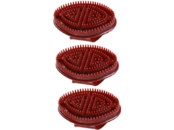 Conjunto De 3 Escovas Multifuncionais Plástico Para Banho, Massagem Esfoliante, Cabelo E Pele