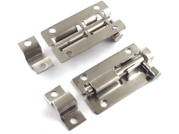 Trava Gancho Porta Com Parafusos, Prateado Inox, Para