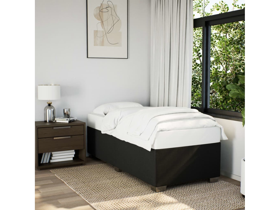 Estrutura De Cama Em Tecido 80x200 Cm Preto
