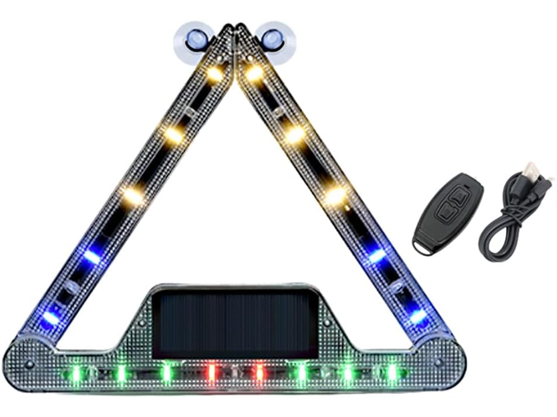 Luzes De Led Dobráveis Com 18 Leds, Alimentadas Por Energia Solar E Usb, Para Brisas Internos, Sinalização De Emergência