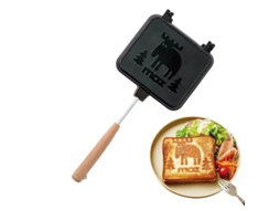 Dupla Face Sanduíche Panela Antiaderente Dobrável Grill Frigideira Para Pão Torrado Máquina De Café Da Manhã Waffle Panqueca Cozinha Suprimentos Trimtide
