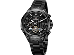 Lurelia Relógio Mecânico Masculino, Automático, Luminoso, Turbilhão, 43 Mm, Aço Inoxidável, Vidro Mineral, Resistente À Água 30m