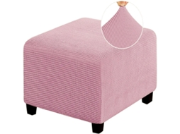 Protetor de Pufe Elástico CHRUI, Retangular, À Prova de Poeira, Lavável, 60*60*35cm Rosa