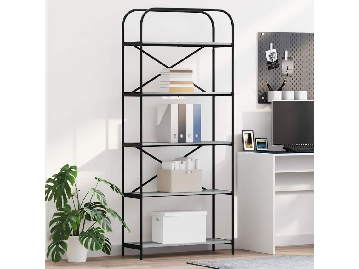 Vidaxl Estante 5 Níveis 80 X 30 X 183 Cm Derivados De Madeira