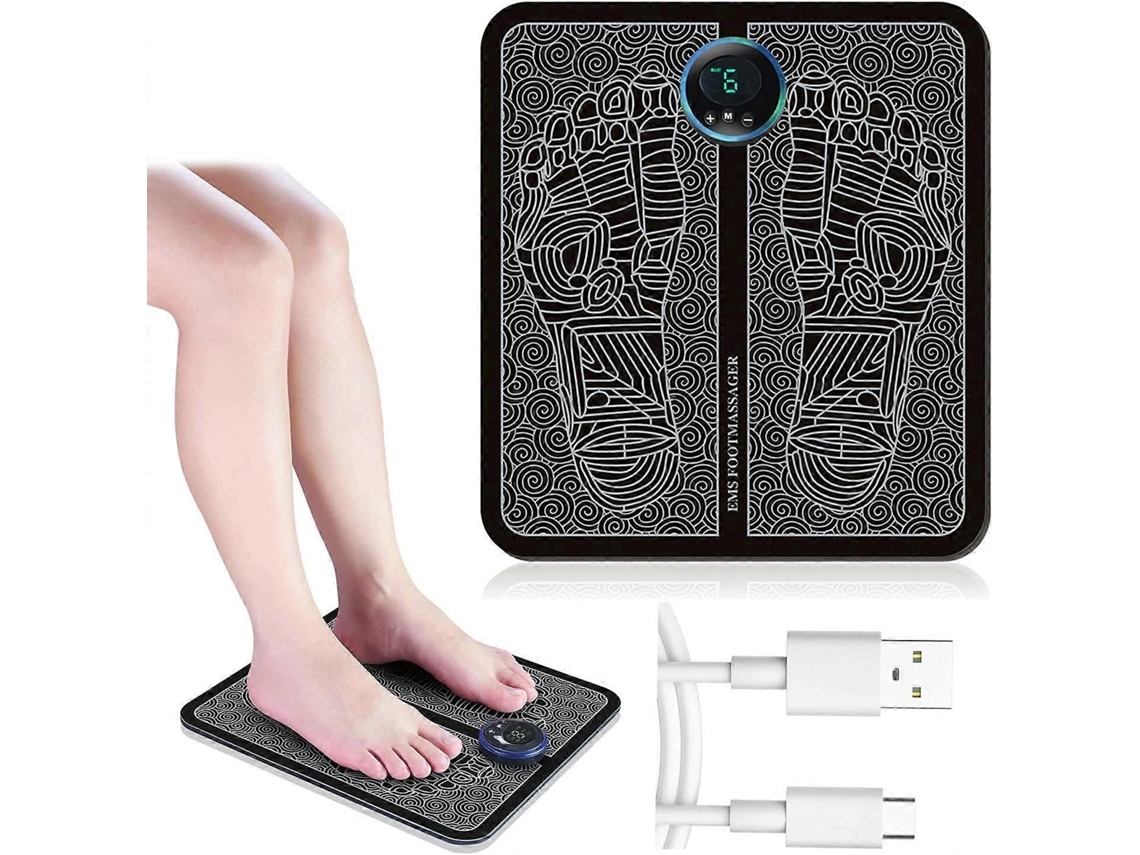 Massageador Elétrico Para Os Pés, 6 Modos E 9 Níveis De Intensidade, Aparelho Portátil Alívio Da Dor Melhora C Irculação Sanguínea