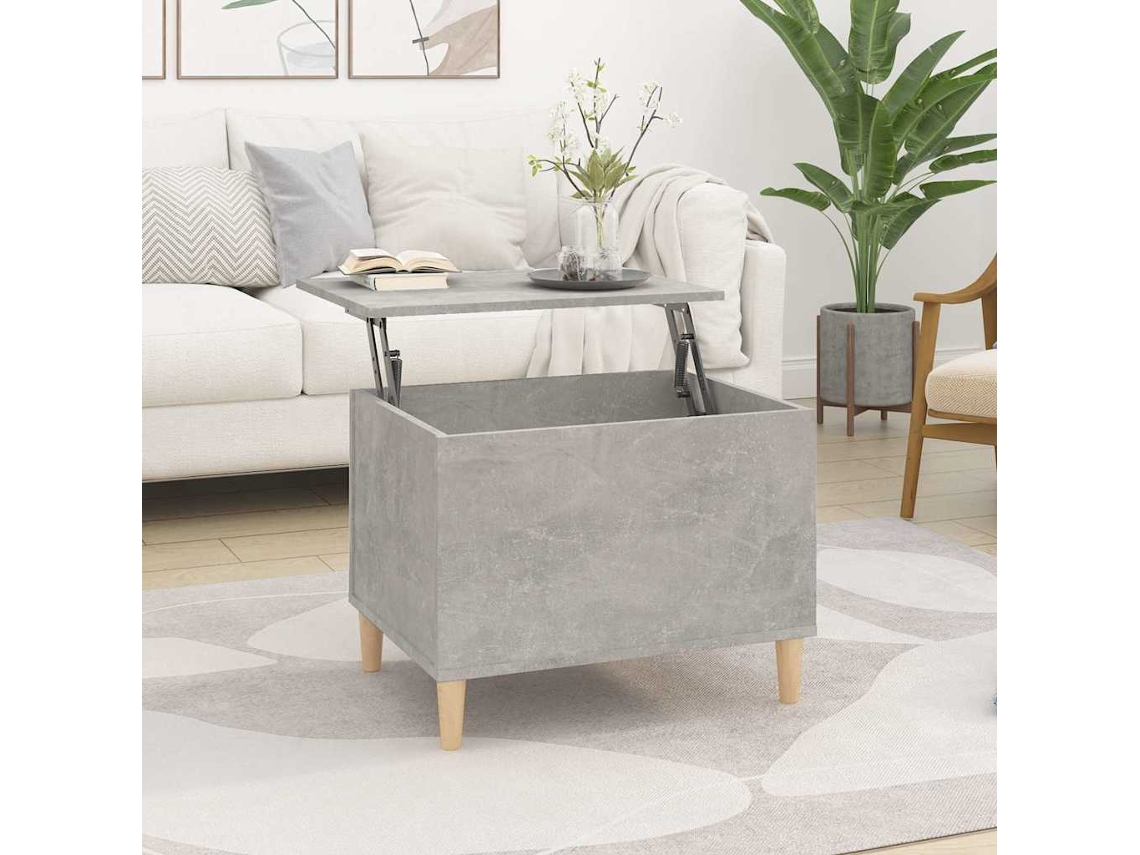 Vidaxl Mesa De Centro 60x44,5x45 Cm Derivados Madeira Cinzento Cimento