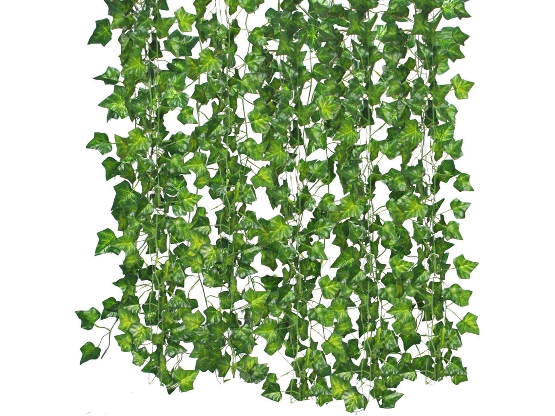 Guirlanda de Hera Artificial Qiantoucao com Folhas Falsas e Folhagem Verde para BRILVIBERA