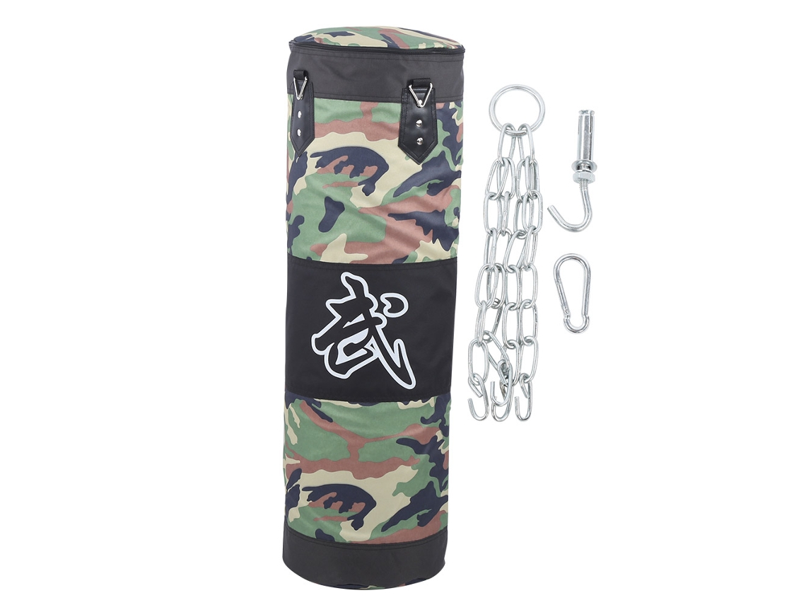 saco de boxe profissional pendurado grosso para treinamento de golpes ginásio verde oco 100cm | S/MARCA