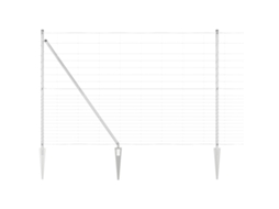 Conjunto 1 Poste De Cerca Externo Vidaxl Prateado Aço (25 X 1,6 M)