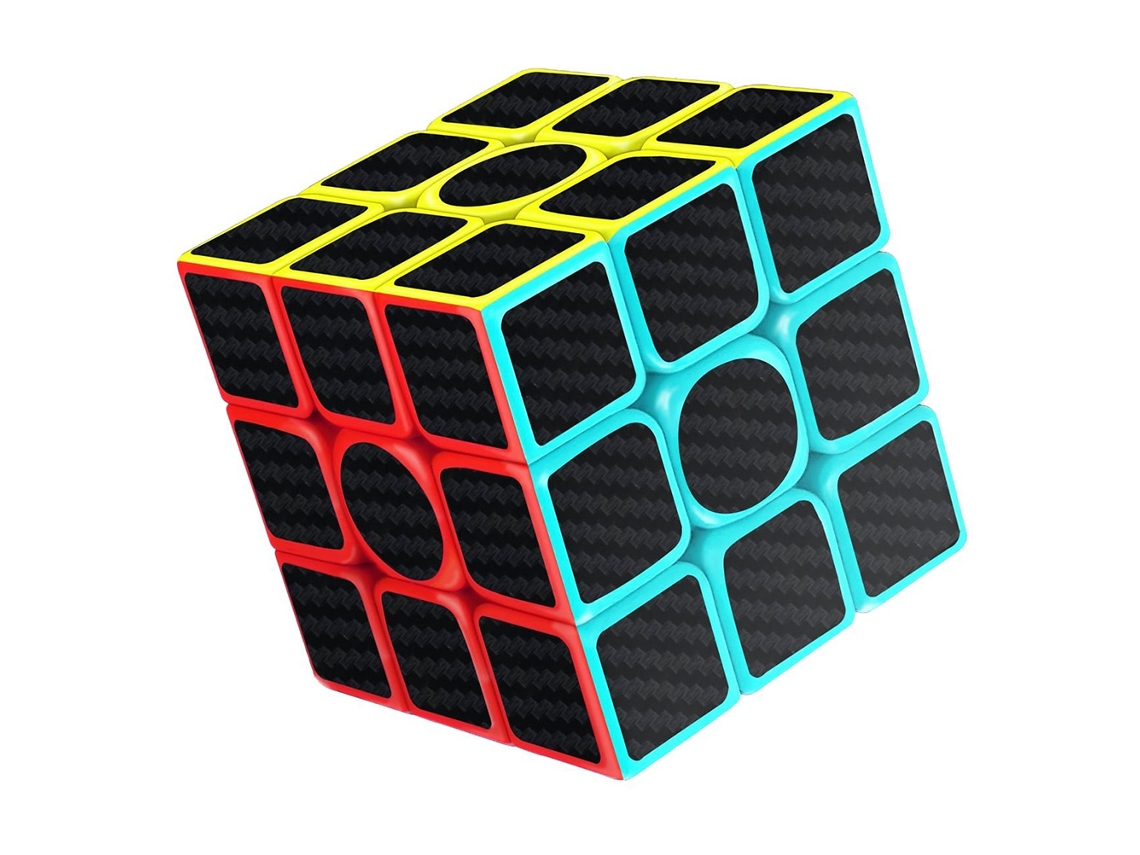 Ats cubo Speed Cube 3x3x3 com Adesivos de Fibra de Carbono Brinquedo para Aliviar o Estresse