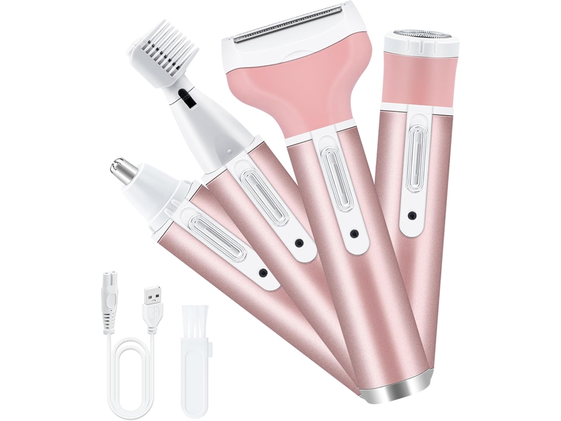 Aparelho 4em1 Sem Fio Recarregável Usb para Remoção Pelos Facial Corporal Sobrancelhas Axilas Biquíni Pernas ZYBLSSBB